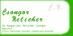 csongor melicher business card